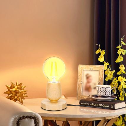 Aigostar - Bordlampe 1xE27/60W/230V beige
