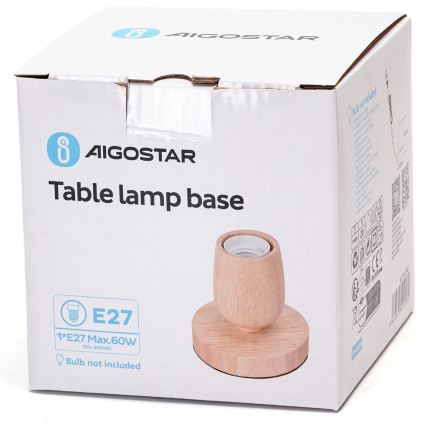 Aigostar - Bordlampe 1xE27/60W/230V beige