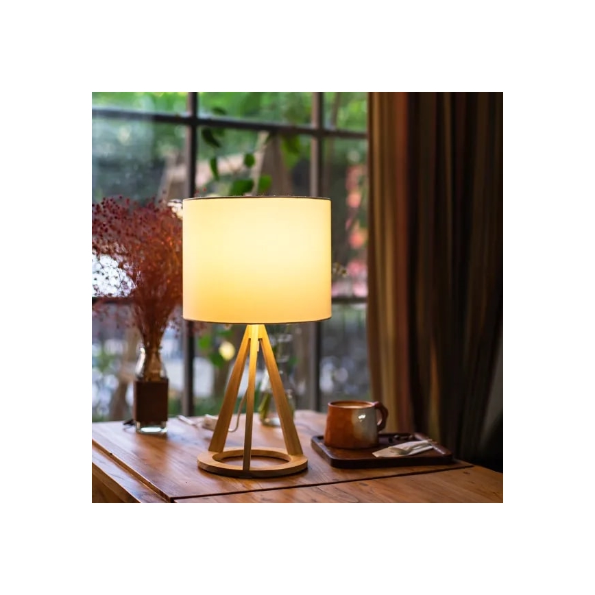 Aigostar - Bordlampe 1xE27/60W/230V fyrretræ