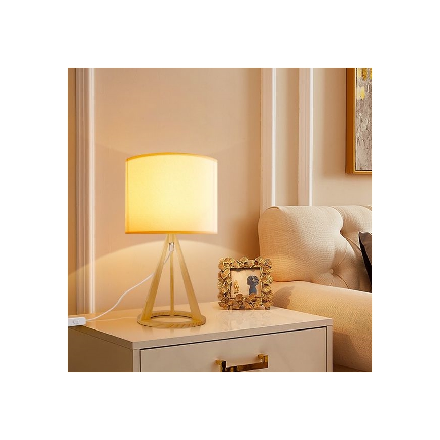 Aigostar - Bordlampe 1xE27/60W/230V fyrretræ