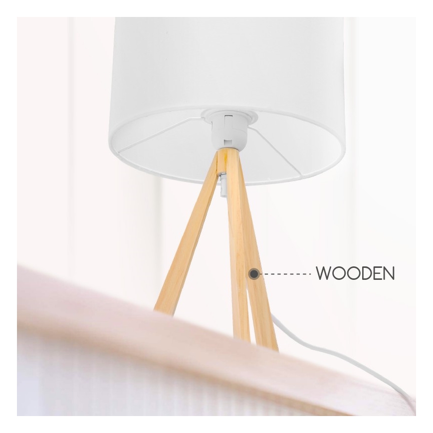 Aigostar - Bordlampe 1xE27/60W/230V fyrretræ