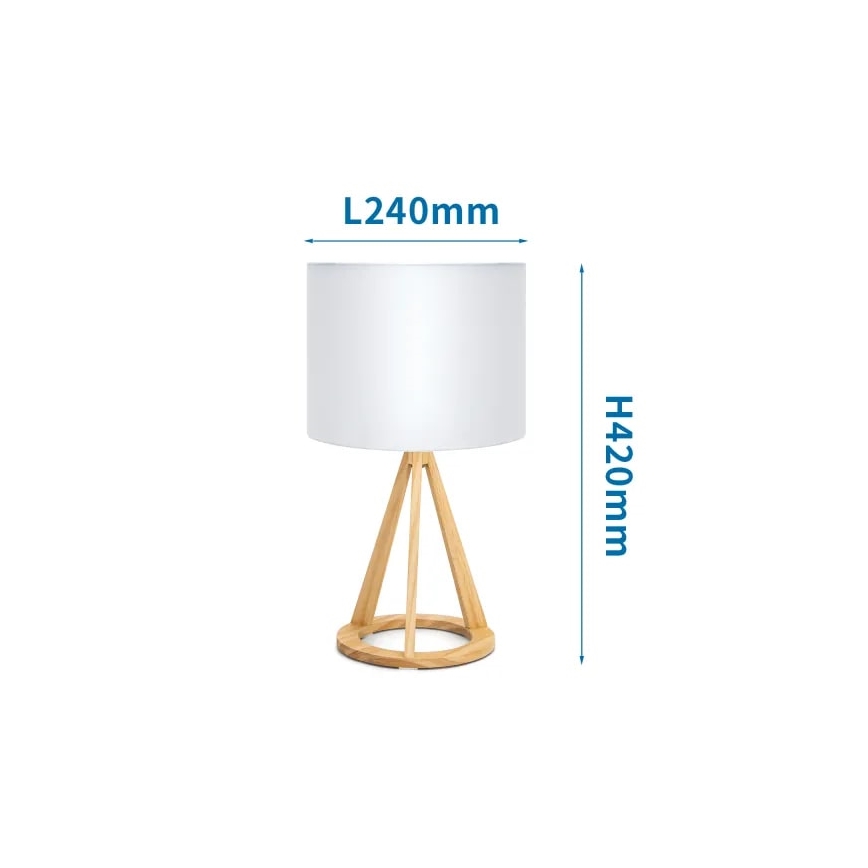 Aigostar - Bordlampe 1xE27/60W/230V fyrretræ