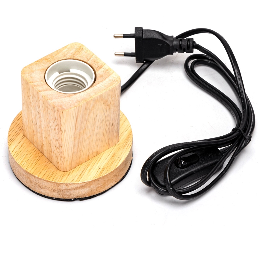 Aigostar - Bordlampe 1xE27/60W/230V gummitræ