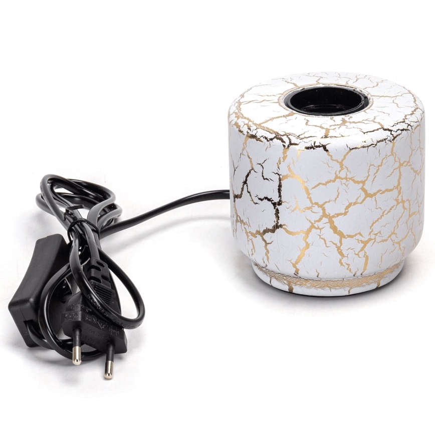 Aigostar - Bordlampe 1xE27/60W/230V hvid/guldfarvet