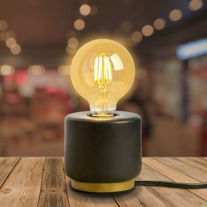 Aigostar - Bordlampe 1xE27/60W/230V sort