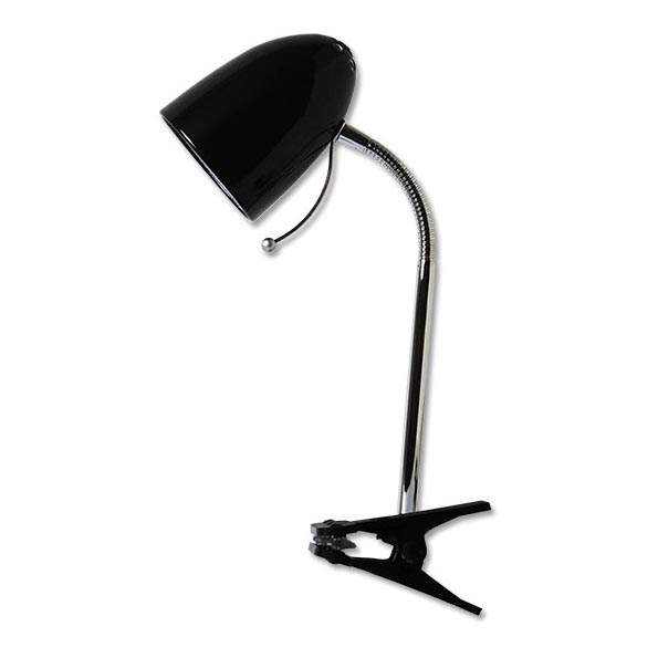 Aigostar -  Bordlampe med klemme 1xE27/11W/230V sort/skinnende krom