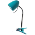 Aigostar -  Bordlampe med klemme 1xE27/36W/230V blå/krom