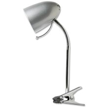 Aigostar - Bordlampe med klemme 1xE27/36W/230V sølvfarvet/krom