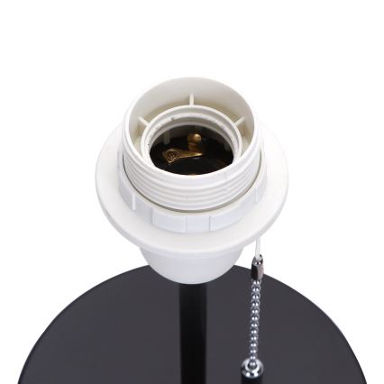 Aigostar - Bordlampe med USB-port 1xE27/40W/230V sort