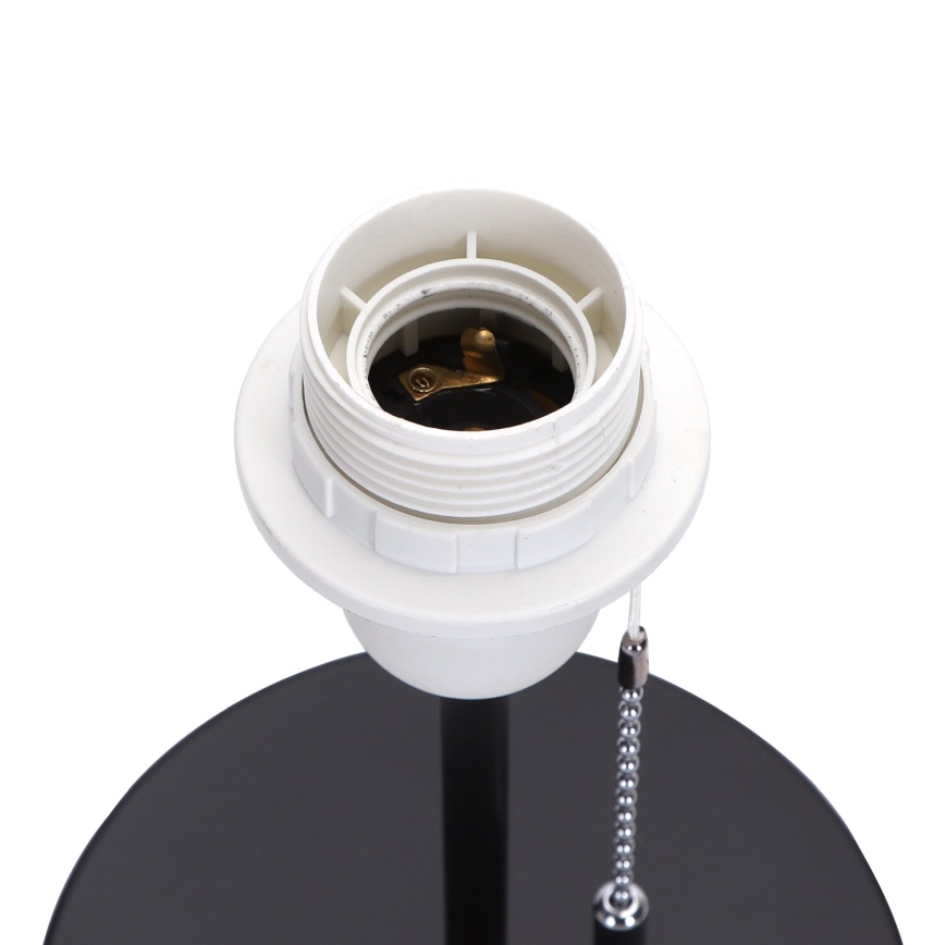 Aigostar - Bordlampe med USB-port 1xE27/40W/230V sort