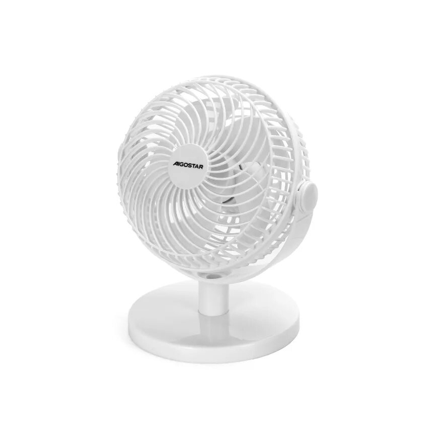 Aigostar - Bordventilator 3W/5V hvid