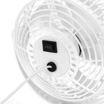 Aigostar - Bordventilator 3W/5V hvid