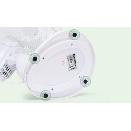 Aigostar - Bordventilator 40W/230V hvid