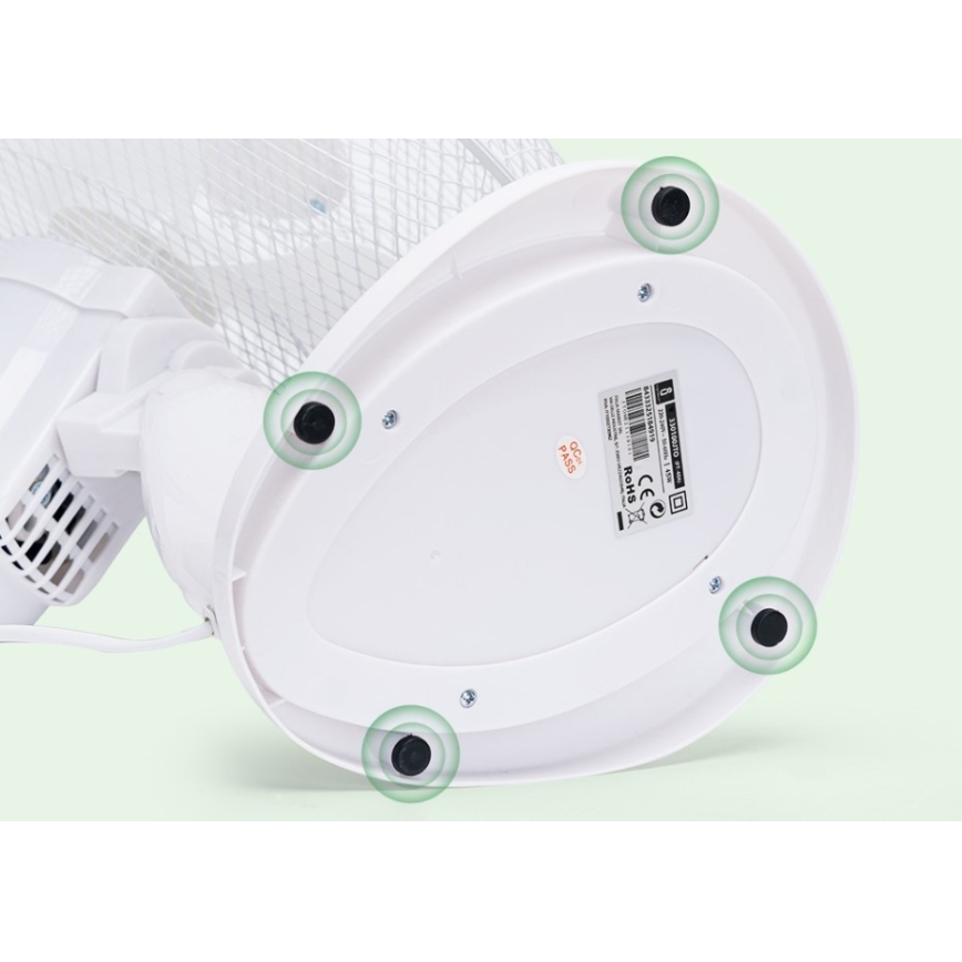 Aigostar - Bordventilator 45W/230V 34 cm hvid