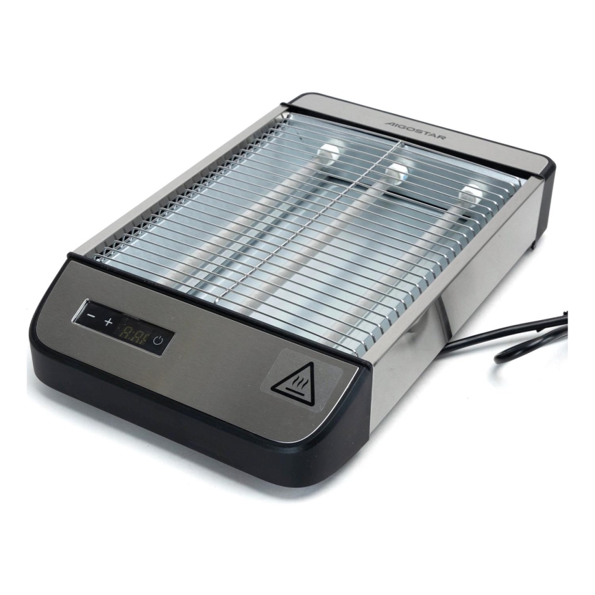 Aigostar - Brødrister 840-1000W/230V mat krom