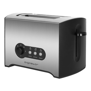 Aigostar - Brødrister med 2 åbninger 900W/230V mat krom