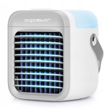Aigostar - Bærbar LED luftkøler 3-i-1 LED/8W/5V hvid/grå