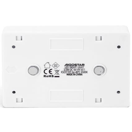 Aigostar - Bærbar LED-natlampe, 4x AAA, 6500 K