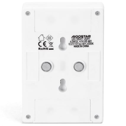 Aigostar - Bærbar LED-natlampe LED/3xAAA 6500K