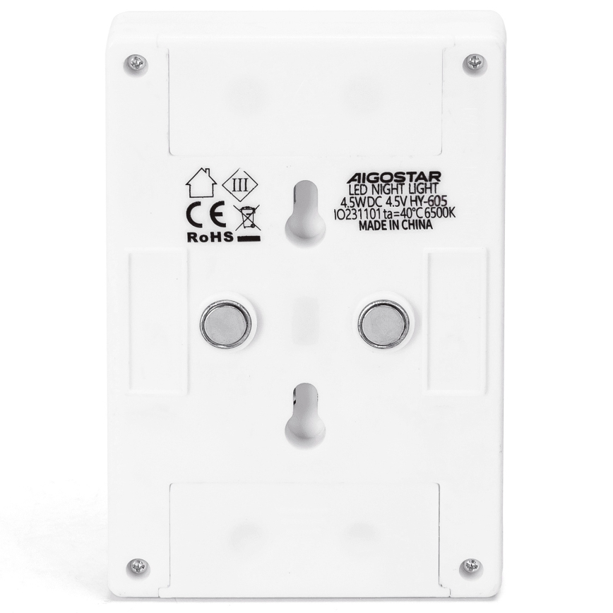 Aigostar - Bærbar LED-natlampe LED/3xAAA 6500K