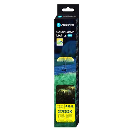 Aigostar - Dekorativ LED solcellelampe LED/0,03W/1,2V 70 cm 300 mAh 2700K IP44