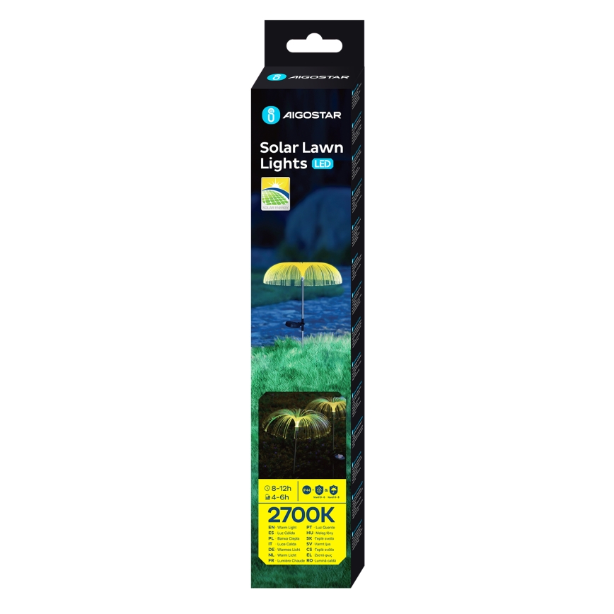 Aigostar - Dekorativ LED solcellelampe LED/0,03W/1,2V 70 cm 300 mAh 2700K IP44