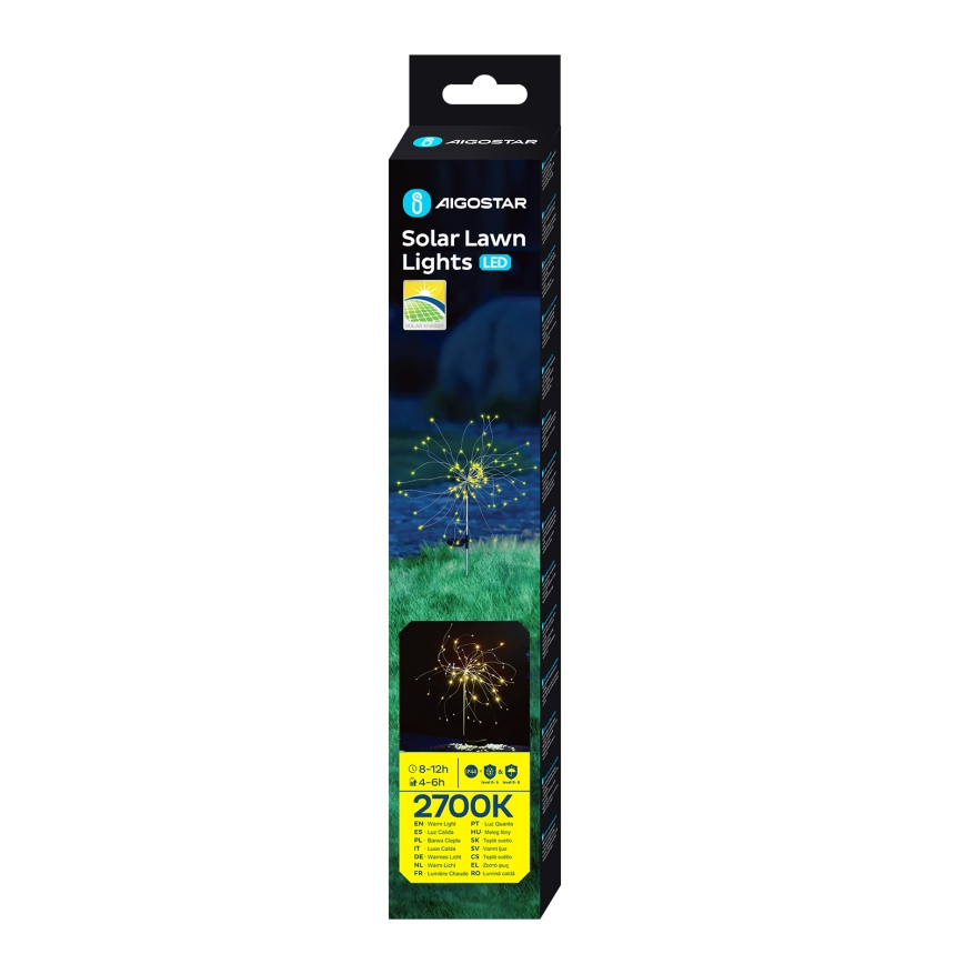Aigostar - Dekorativ LED solcellelampe LED/0,03W/1,2V 88,5cm 300 mAh 2700K IP44