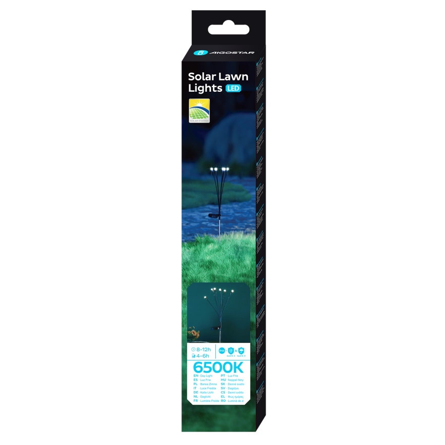Aigostar - Dekorativ LED solcellelampe LED/0,04W/1,2V 68,5 cm 6500K IP44 300 mAh