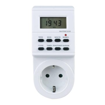 Aigostar - Digital stikkontakt med timer 250V/16A