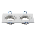 Aigostar - Dobbelt ramme til indbygningsspot GU10 17,3x9,1 cm hvid