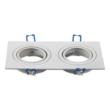 Aigostar - Dobbelt ramme til indbygningsspot GU10 17,3x9,1 cm hvid