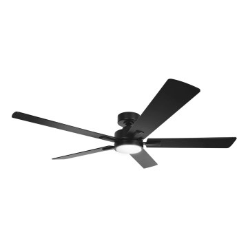 Aigostar - Dæmpbar LED-loftventilator LED/20W/230V 2700-6500K 132cm sort + fjernbetjening