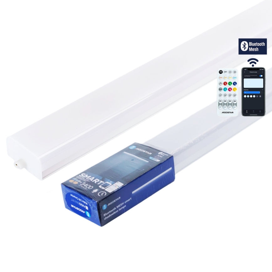 Aigostar - Dæmpbart MESH LED-lysstofrørsarmatur 30W/230V 6500K + fjernbetjening