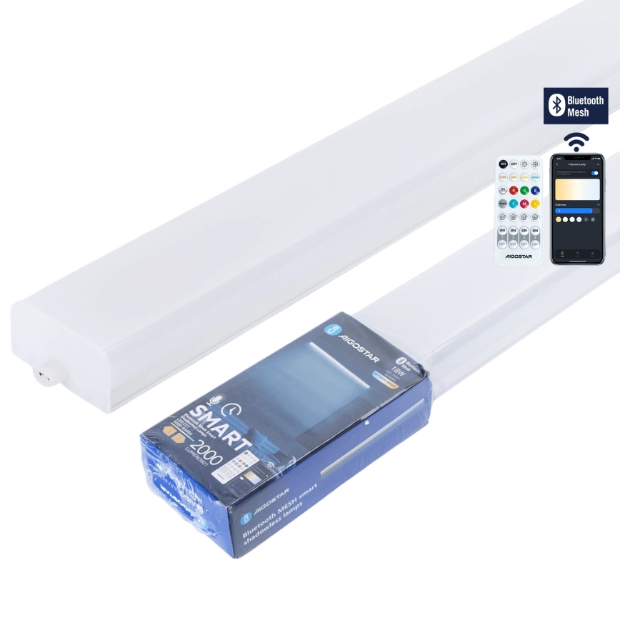 Aigostar - Dæmpbar LED-rørarmatur MESH LED/18W/230V 3000-6500K + fjernbetjening