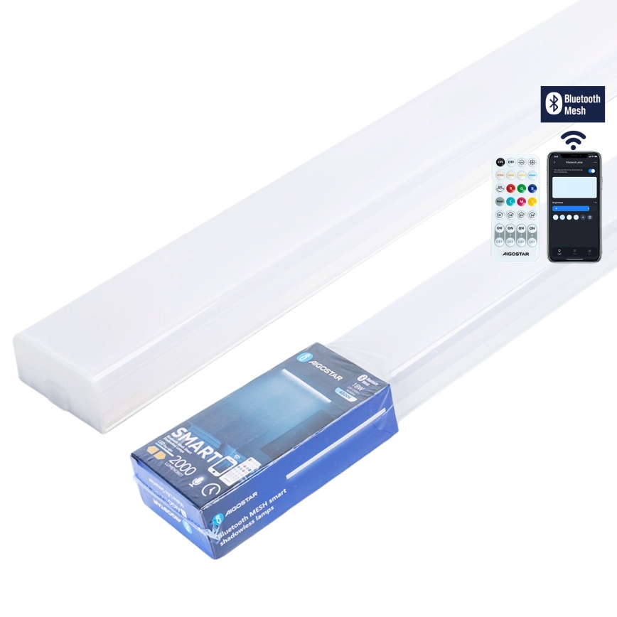 Aigostar - Dæmpbar LED-lysstofrørsarmatur MESH LED/18W/230V 6500K + fjernbetjening
