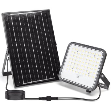 Aigostar - Dæmpbar solcelledrevet LED-projektør LED/100W/3,4V 3000/4000/6500K IP66 8000 mAh + fjernbetjening