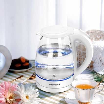 Aigostar - Elkedel 1,7 l 2200W/230V hvid