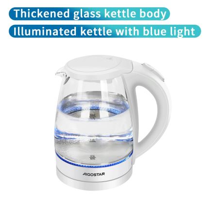 Aigostar - Elkedel 1,7 l 2200W/230V hvid