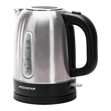 Aigostar - Elkedel 1,7l 2200W/230V mat krom