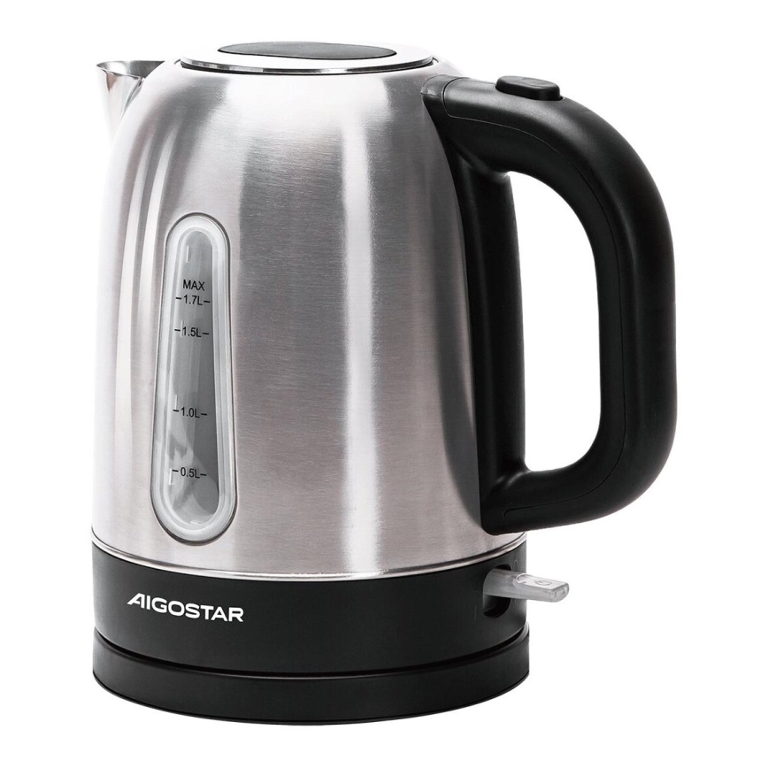 Aigostar - Elkedel 1,7l 2200W/230V mat krom