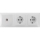Aigostar - Ethernet-udtag og 2x SCHUKO-stikkontakter med hvid ramme