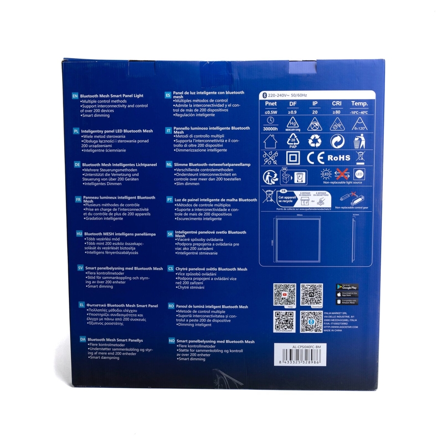 Aigostar - Fastmonteret LED panel m. RGBW-farver dæmpbart MESH LED/36W/230V 60x60 cm