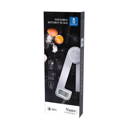 Aigostar - Foldbar køkkenvægt 5 kg mat krom