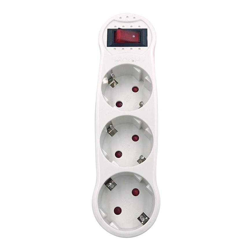 Aigostar - Forgreningsled med kontakt 3x16A/230V