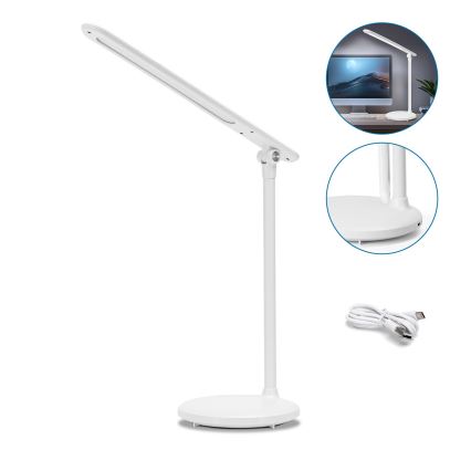 Aigostar - Genopladelig LED bordlampe m. touch-funktion dæmpbar LED/3W/5V 1800 mAh