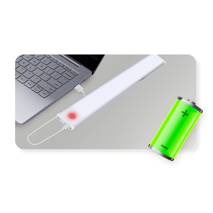 Aigostar - Genopladelig LED møbelbelysning med sensor LED/1,5W/5V 6500K