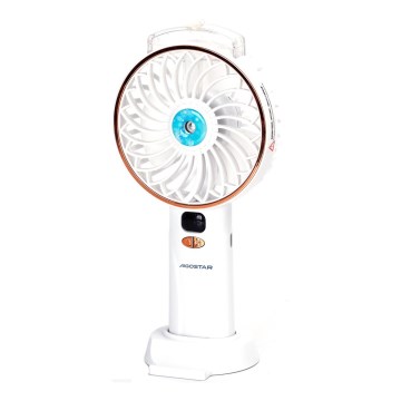 Aigostar - Genopladelig lommeventilator 5W/5V 2400mAh USB hvid