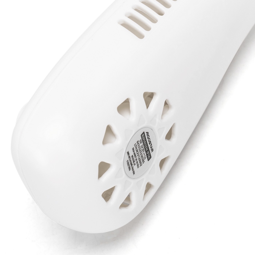 Aigostar - Genopladelig nakkeblæser 4W/5V 2000mAh hvid