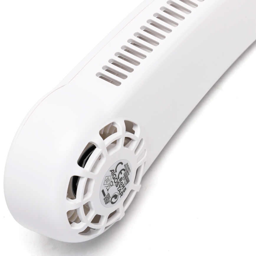 Aigostar - Genopladelig nakkeblæser 4W/5V 2000mAh hvid