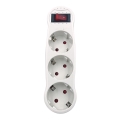 Aigostar - Grenudtag med afbryder 3x16A/230V SCHUKO